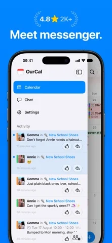 OurCal Calendar Messenger — iPhone 스크린샷 2