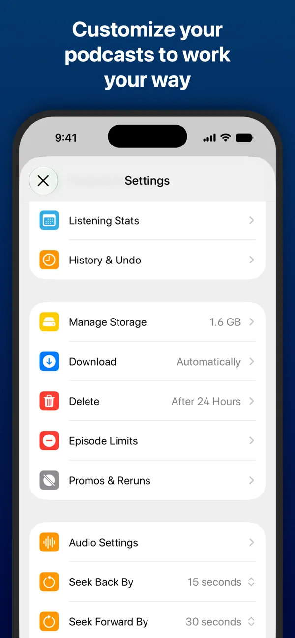 Overcast — iPhone screenshots 8