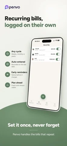 Penvo - AI Voice Expense Log — iPhone screenshots 1