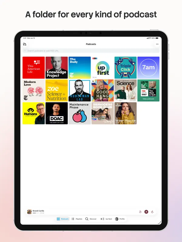 Pocket Casts — iPad 截图 2