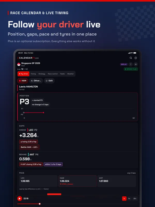 Race Calendar & Live Timing — iPad screenshots 3