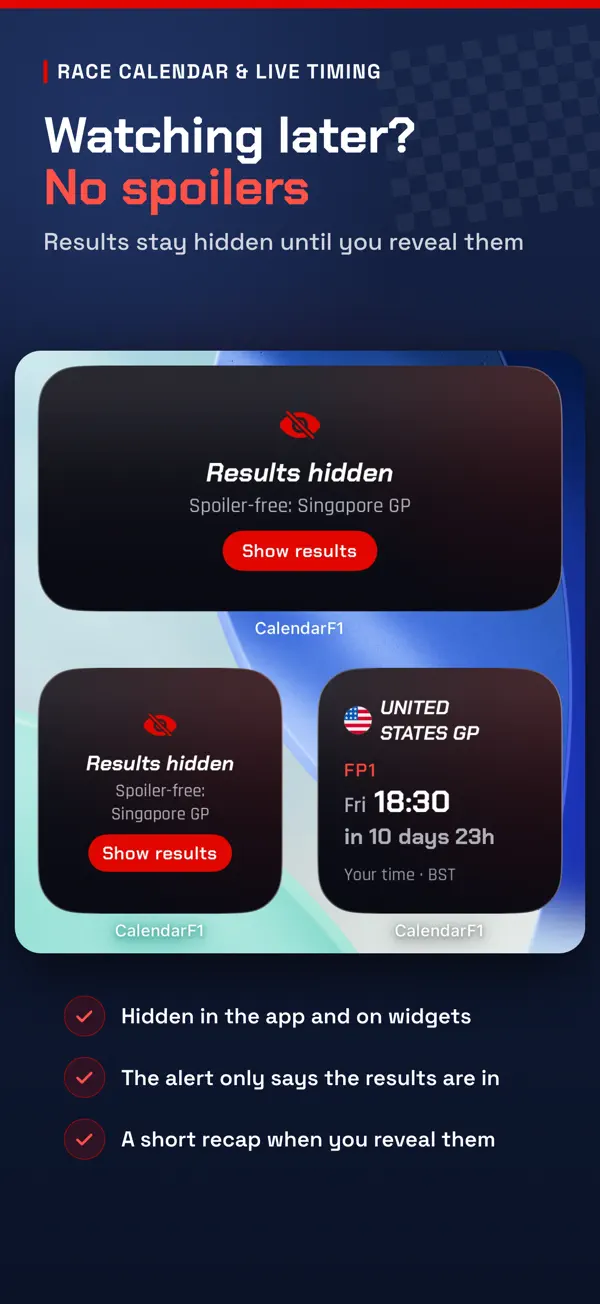 Race Calendar & Live Timing — iPhone screenshots 6