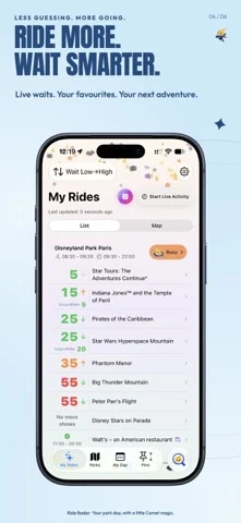 Ride Radar for Theme Parks — iPhone screenshots 1