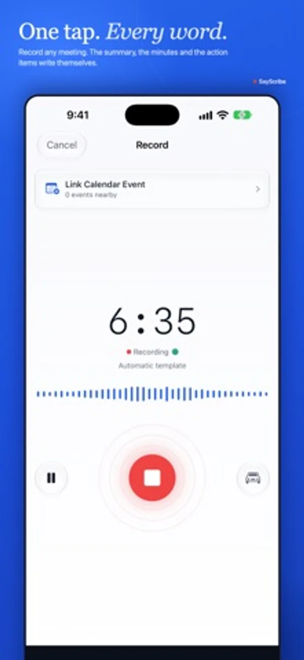 SayScribe — iPhone screenshots 1