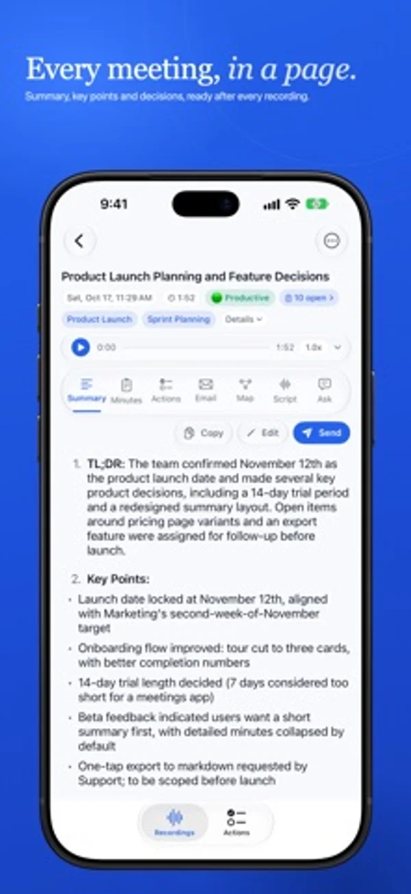 SayScribe — iPhone screenshots 2