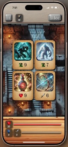 Scoundrel Solitaire — iPhone 截图 1