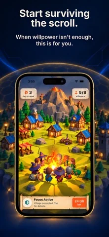 Scroll Survival: Block Apps — iPhone 스크린샷 1