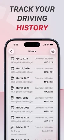 SimpleFuel Mileage Tracker — iPhone スクリーンショット 2