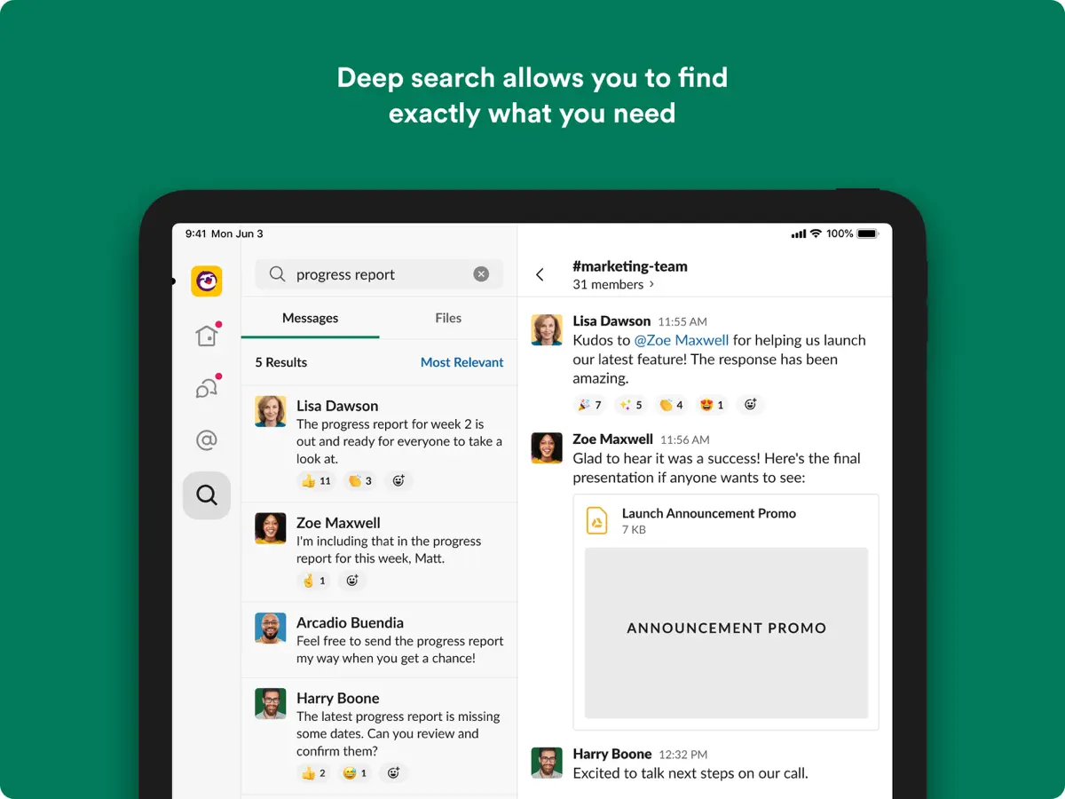 Slack — iPad スクリーンショット 2