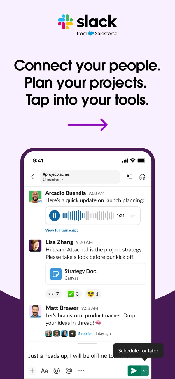 Slack — iPhone screenshots 1