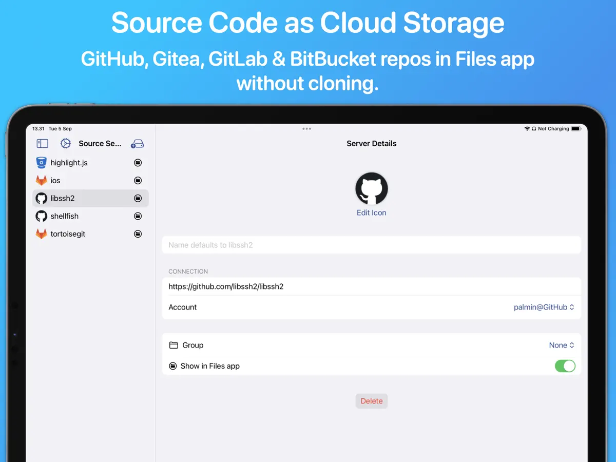 Source Files — iPad screenshots 2
