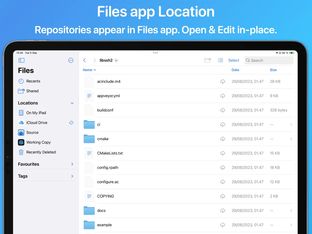 Source Files — iPad スクリーンショット 3