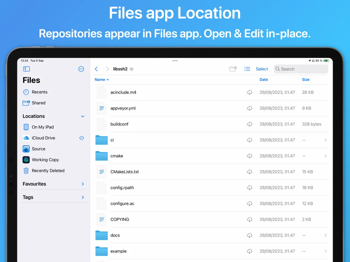 Source Files — iPad screenshots 7