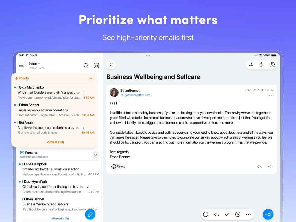 Spark Mail — iPad screenshots 8