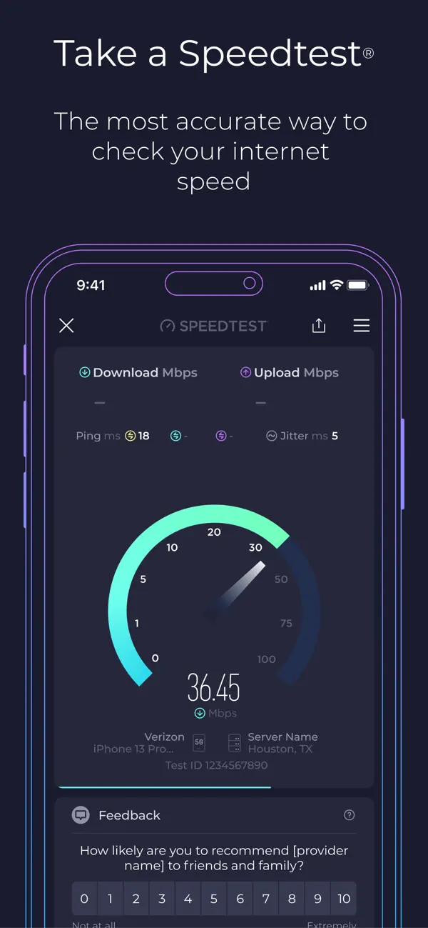Speedtest — iPhone スクリーンショット 1