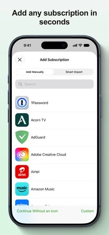 SubManager: Subscriptions — iPhone screenshots 2