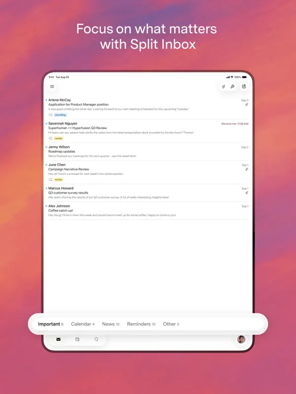 Superhuman Mail — iPad screenshots 2