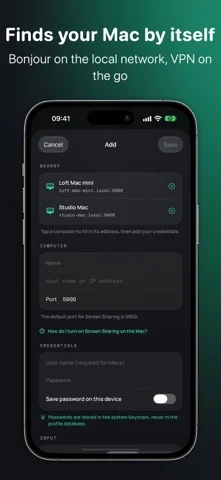 Telkino: VNC Remote Desktop — iPhone screenshots 2
