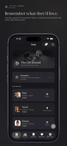 The Gift Journal — iPhone screenshots 1