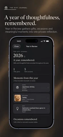 The Gift Journal — iPhone screenshots 2