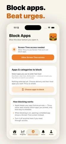 Thruu - Quit Fast Food — iPhone screenshots 2