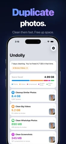 Undolly Photo Cleaner — iPhone screenshots 1