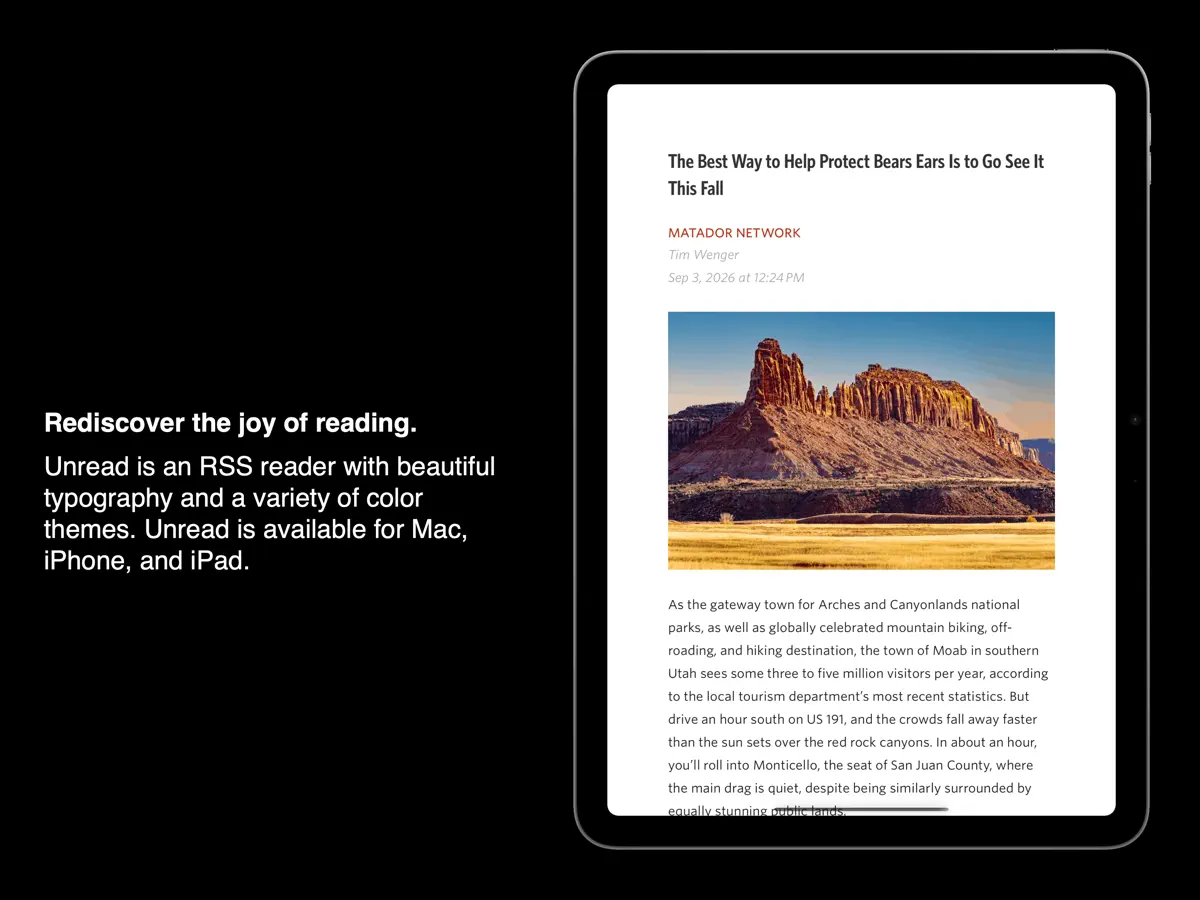 Unread — iPad screenshots 1