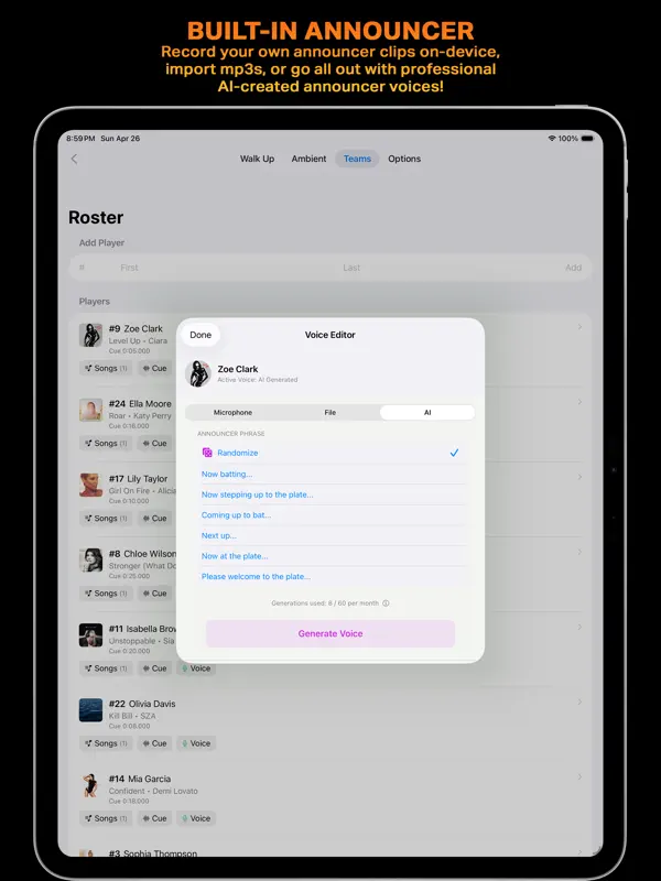 Walk Up Songs — iPad screenshots 5