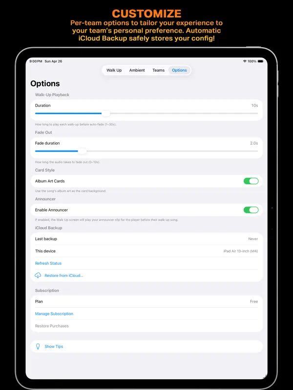 Walk Up Songs — iPad 스크린샷 8