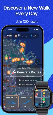 WalkMate Daily Route Generator — iPhone 스크린샷 1