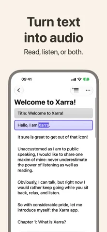 Xarra: Text to Speech Reader — iPhone screenshots 1