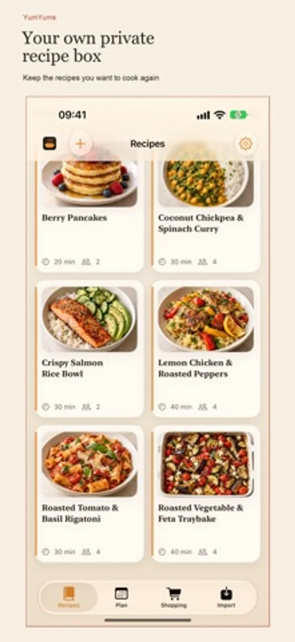 YumYums: Recipe Manager — iPhone screenshots 1