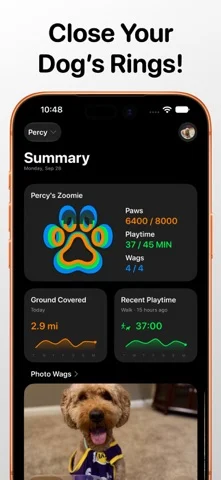 Zoomie: Dog Activity Tracker — iPhone 스크린샷 1