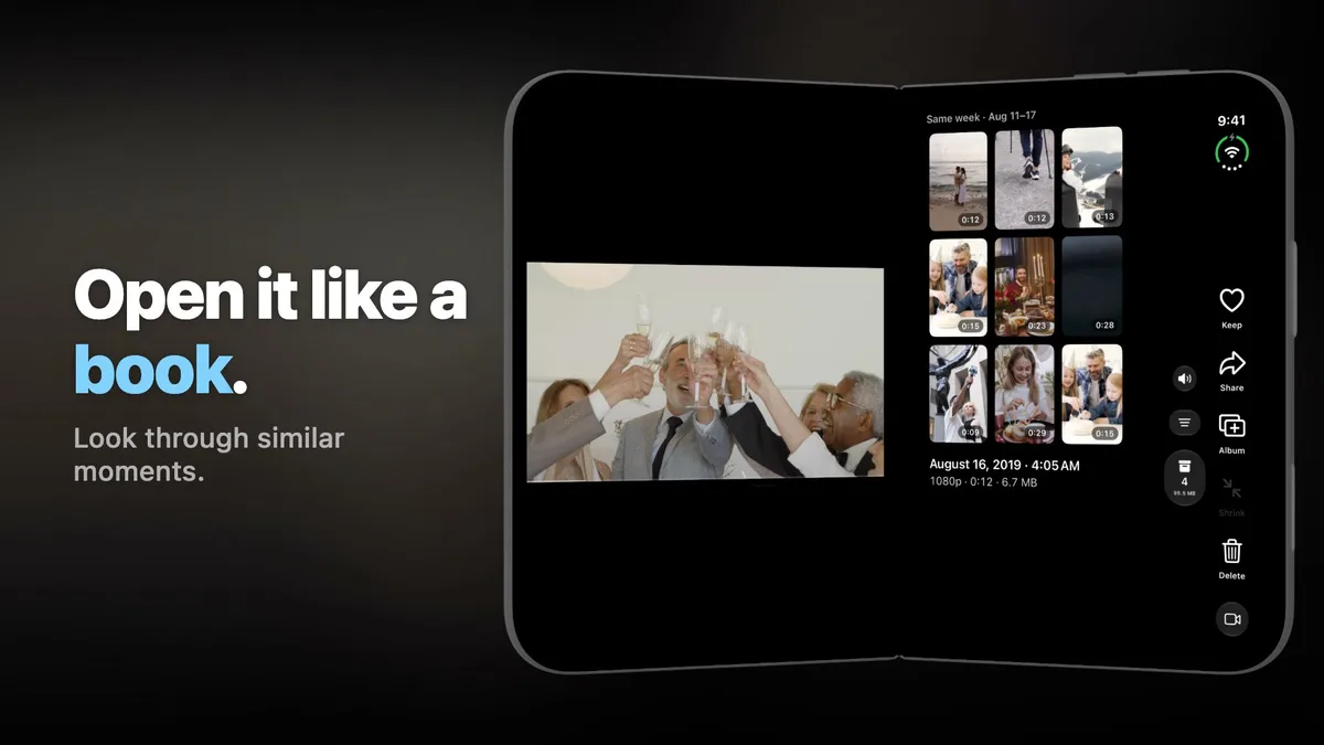 Cloudfull: video sorting that follows the fold