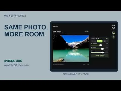 DuoTone: photo on the left, color sliders on the right