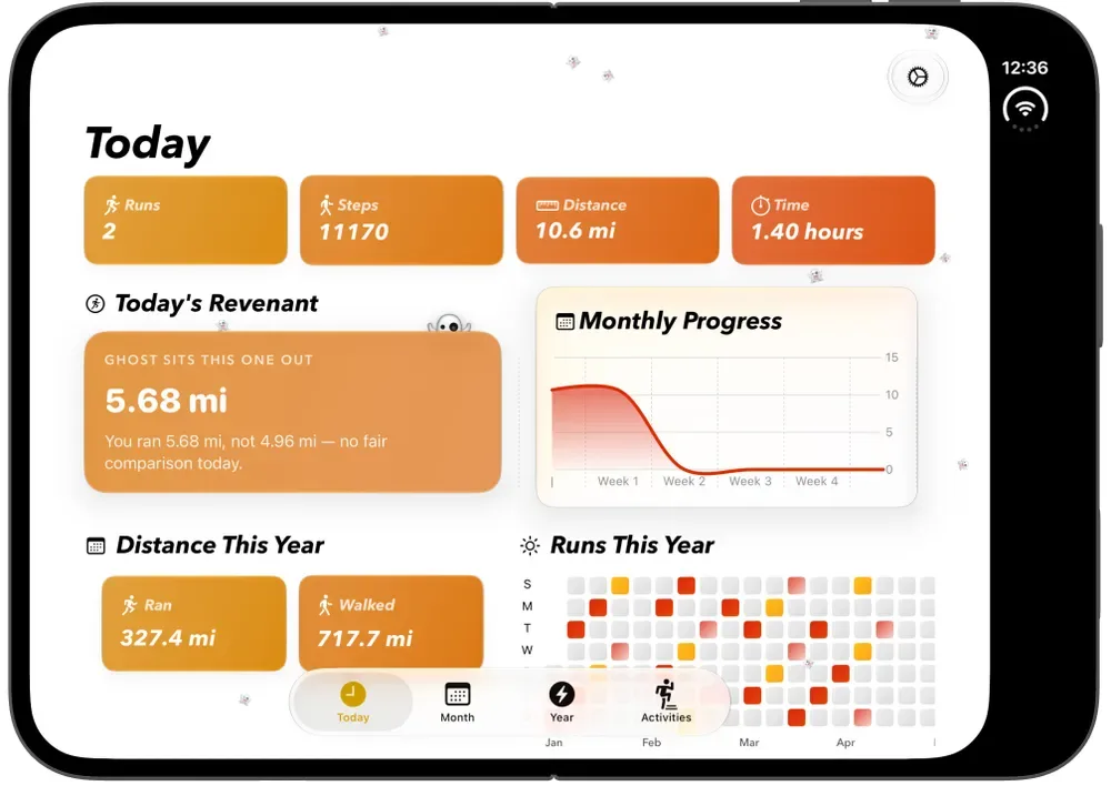 RunRev: run stats in two columns across the open Duo