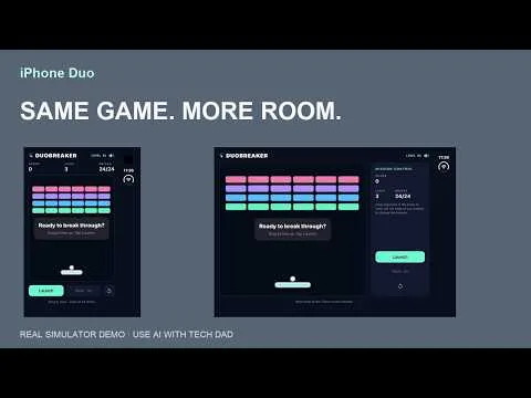 DuoBreaker: a brick breaker whose controls move when open