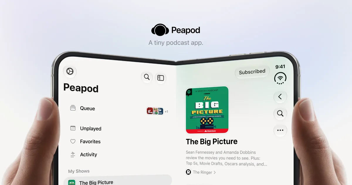 Peapod: your podcast library beside the show you picked