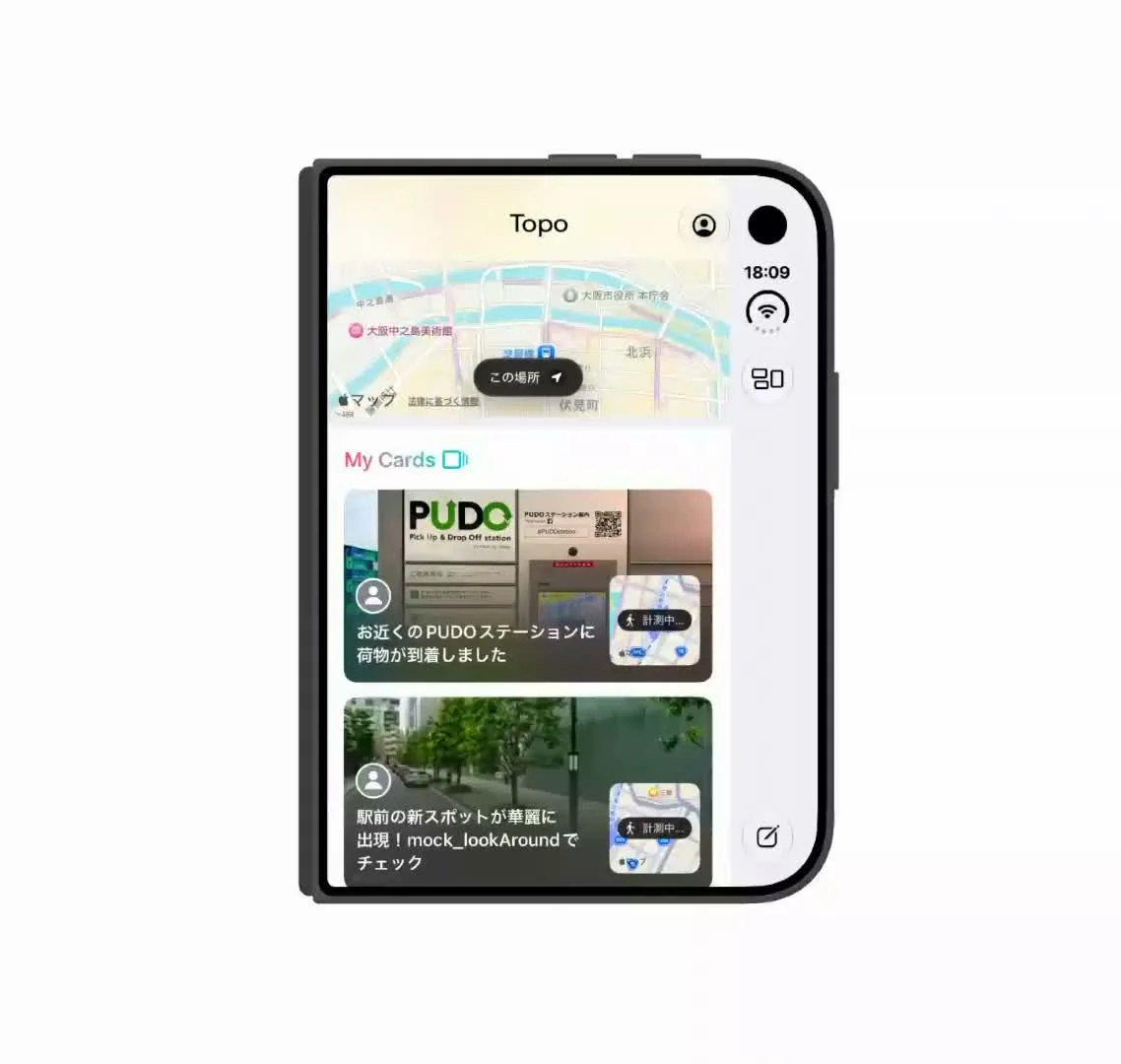 Topo: map and post cards rearranged for each Duo pose