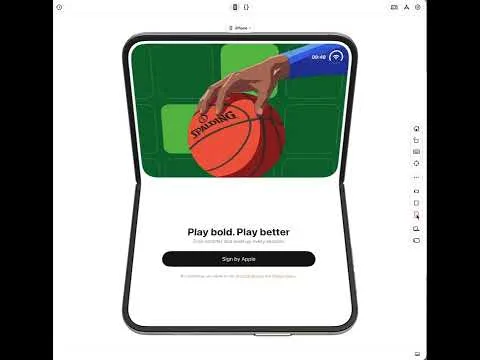 CompatArrangementView: a sign-in page split at the fold