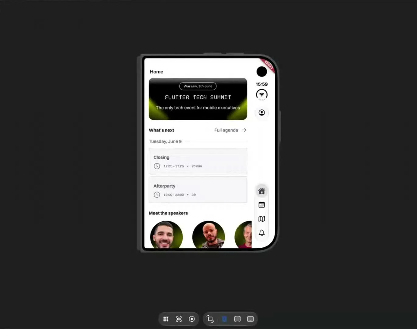 Flutter Tech Summit: agenda beside the talk when open