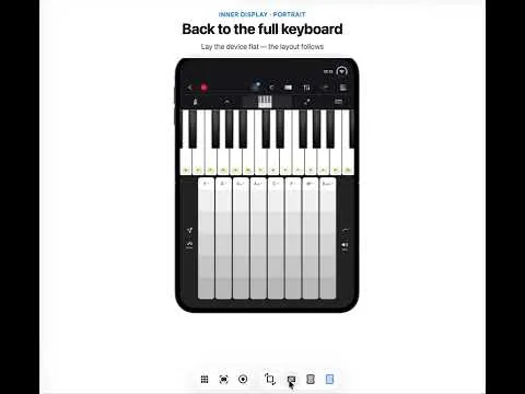 Hi Piano: beat above the keys when half-folded