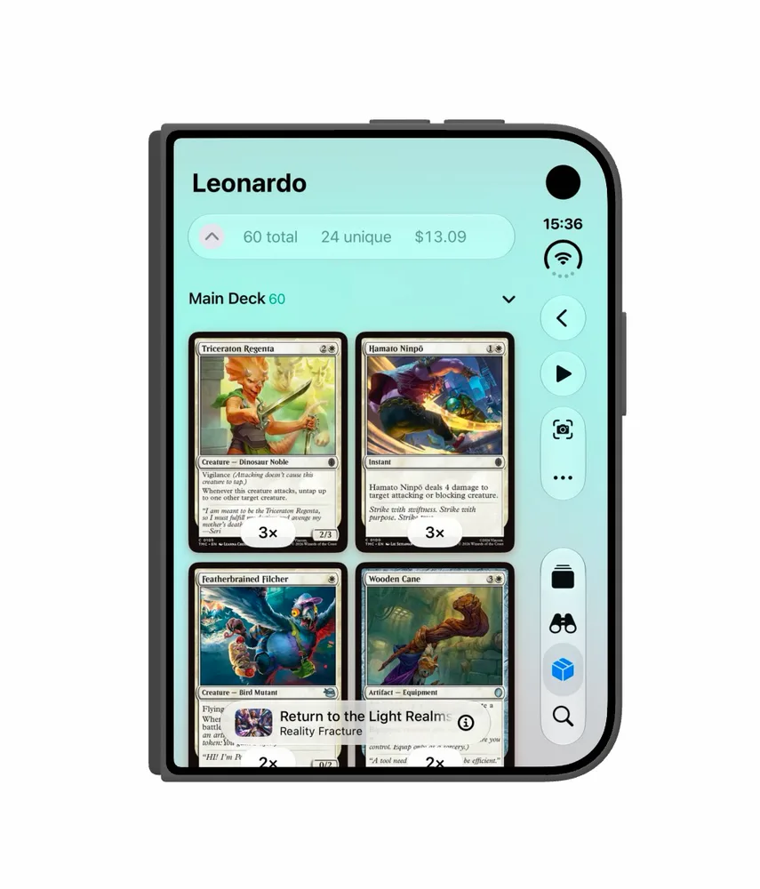 Lion's Eye: Magic decks spread to four columns when open